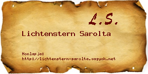 Lichtenstern Sarolta névjegykártya